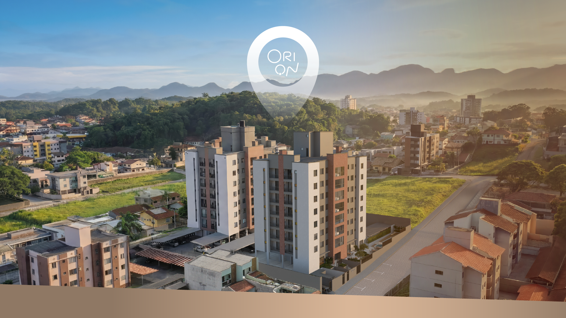 Vista aérea do Orion no bairro Costa e Silva, Joinville